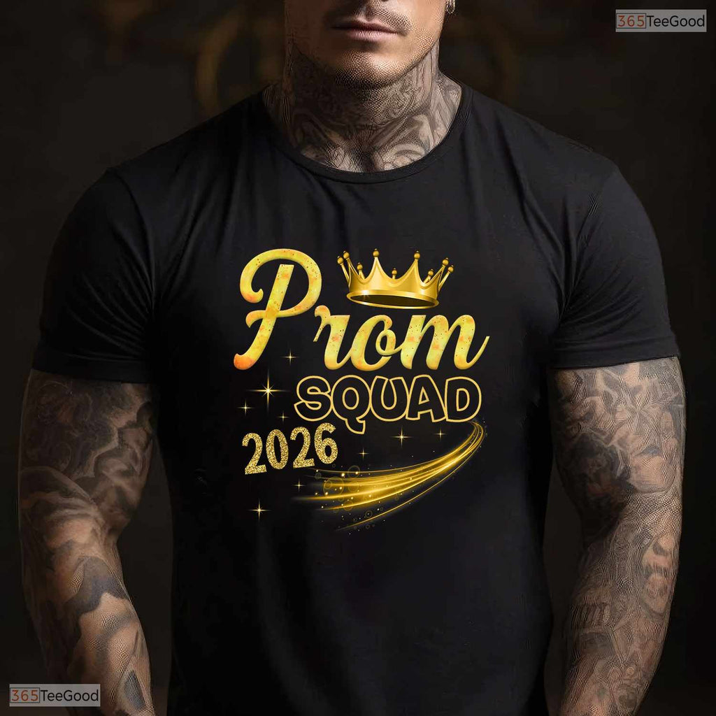 Awesome Prom Squad Graduation Class Of 2026 Senior Dance Party Crew T-Shirt