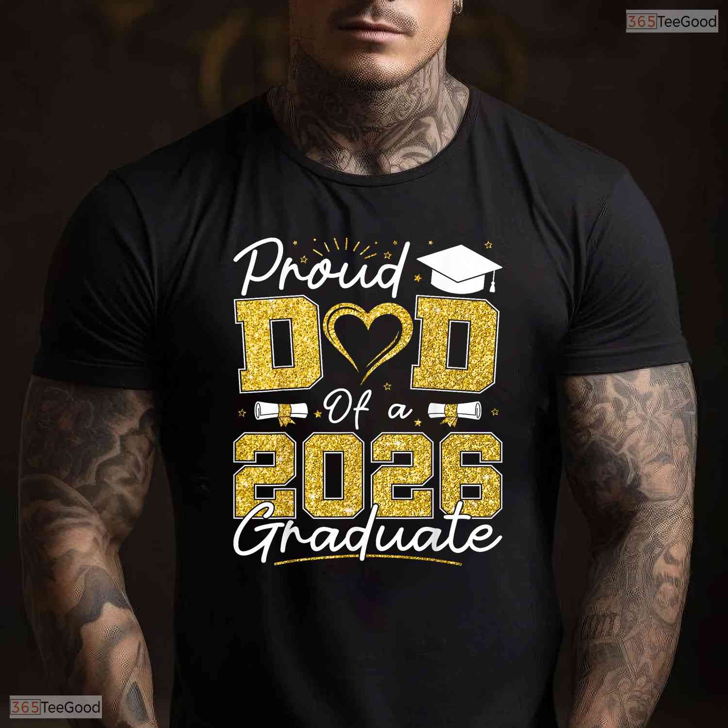 Proud Dad of A 2026 Graduate Senior Grad Family Matching Graduation T-Shirt