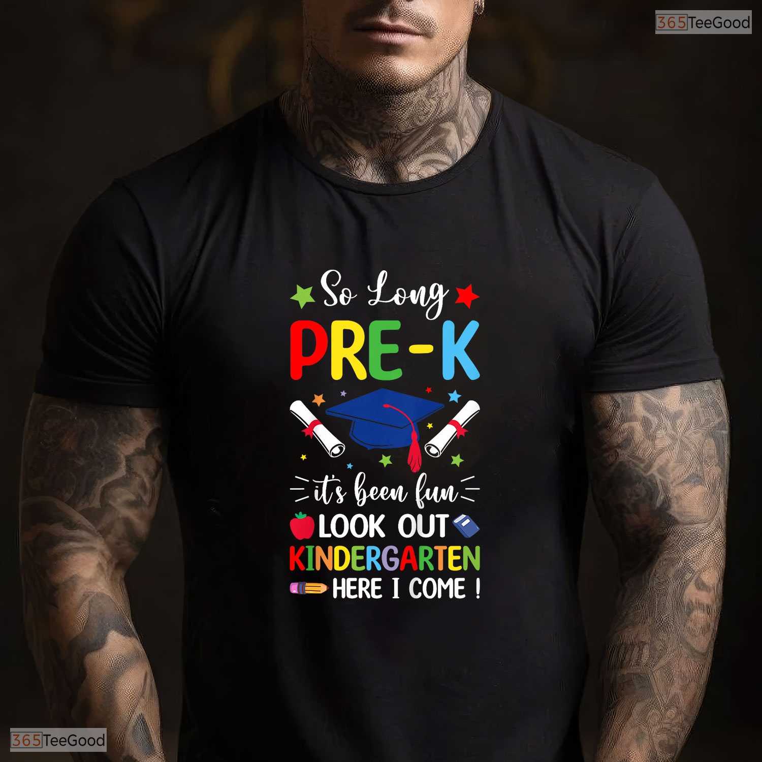 Awesome So Long Pre-K Graduation 2026 Kindergarten Here I Come T-Shirt