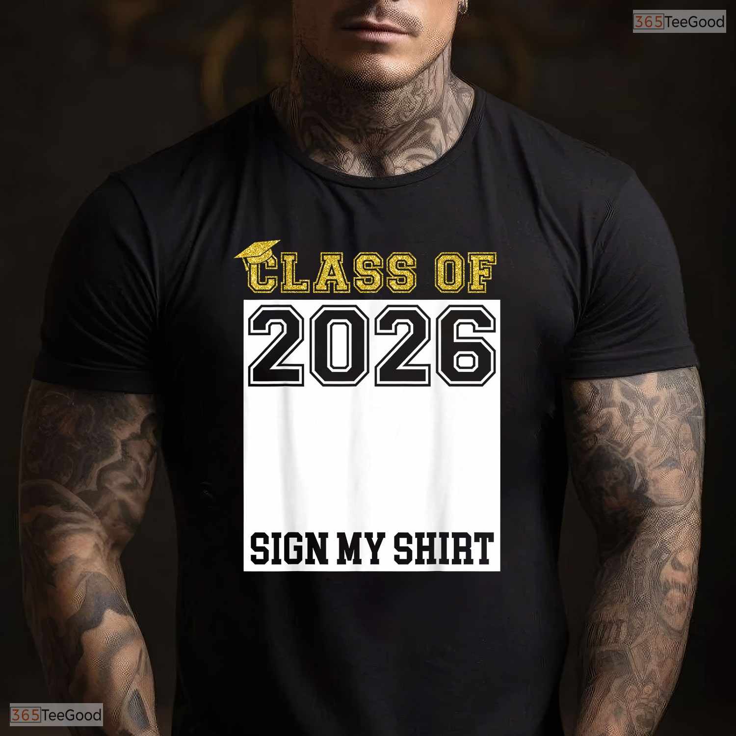 Interactive Class Of 2026 Sign My Shirt Senior Graduation Party T-Shirt