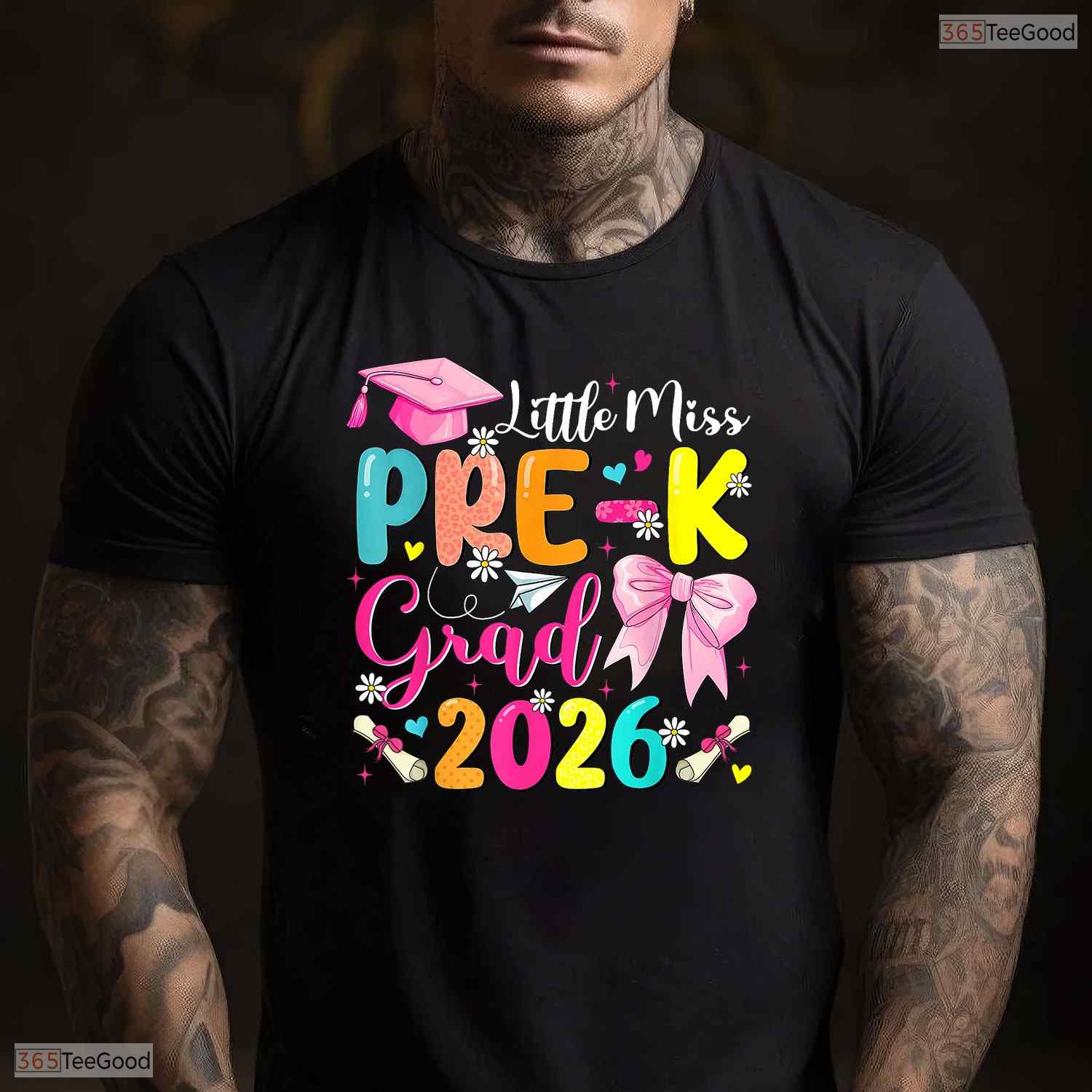 Adorable Little Miss Pre-K Grad 2026 Preschool Graduation Girls T-Shirt