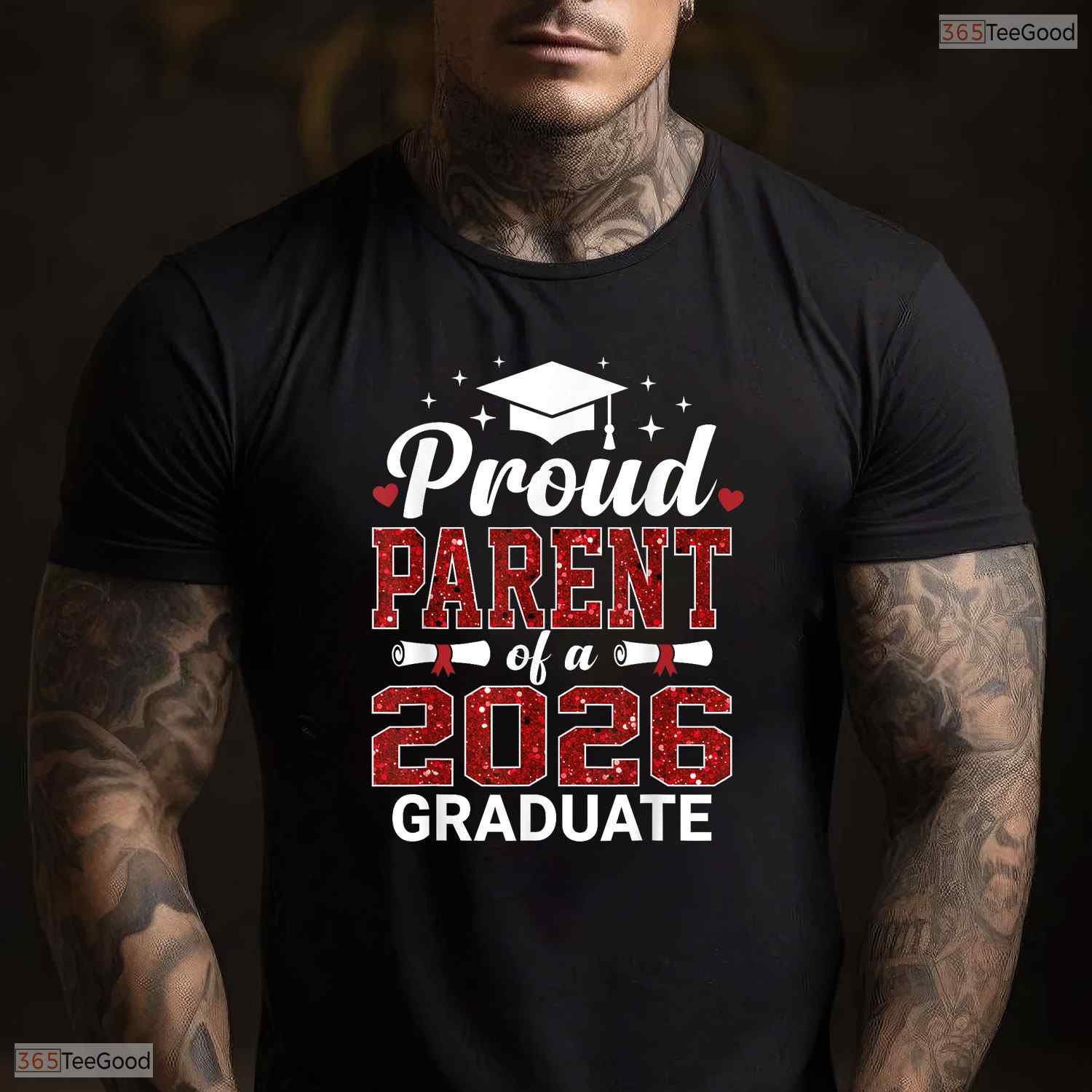 Loving Proud Parent Of A 2026 Graduate Class Of 2026 Graduation T-Shirt