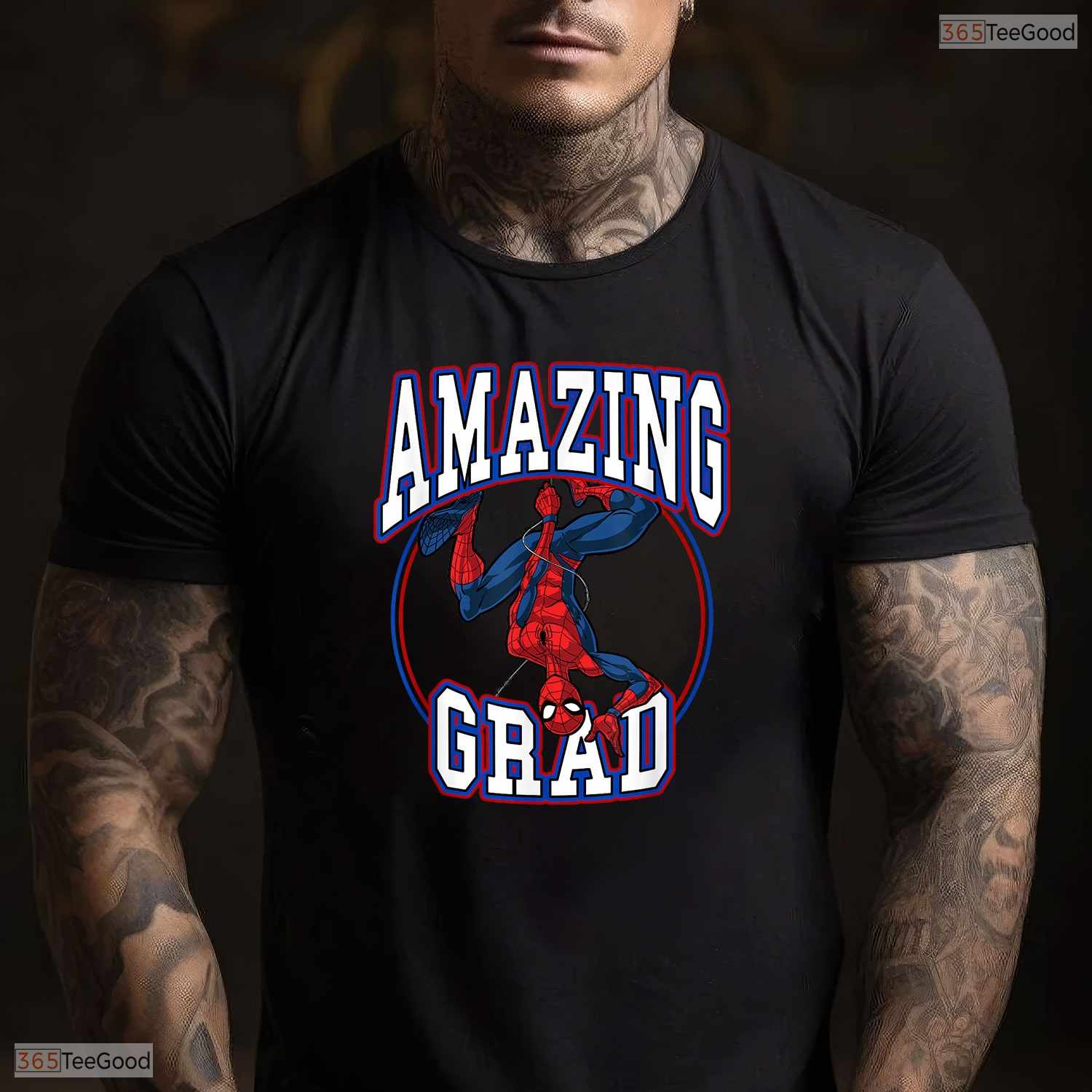 Comic Book Hero Style Amazing Grad Big Chest Logo Senior Party T-Shirt