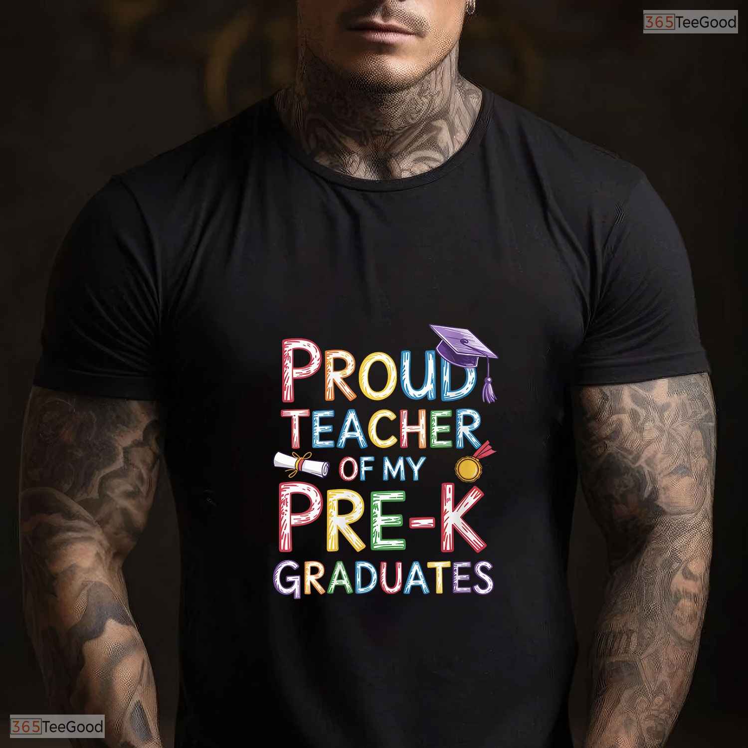 Women's Proud Teacher Of My Pre-K Graduates Fun Graduation Party T-Shirt