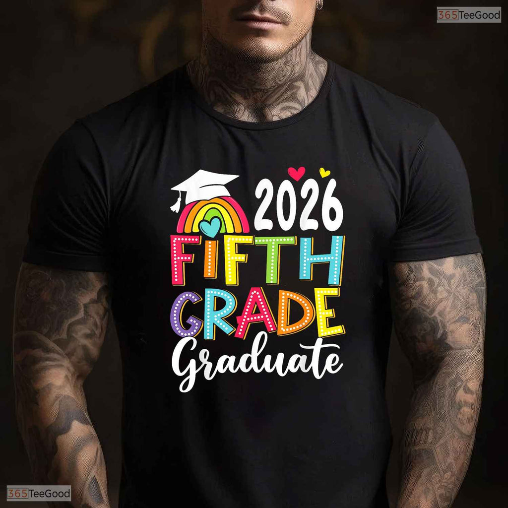 Awesome Fifth 5th Grade Grad 2026 Elementary School Graduate Kids T-Shirt