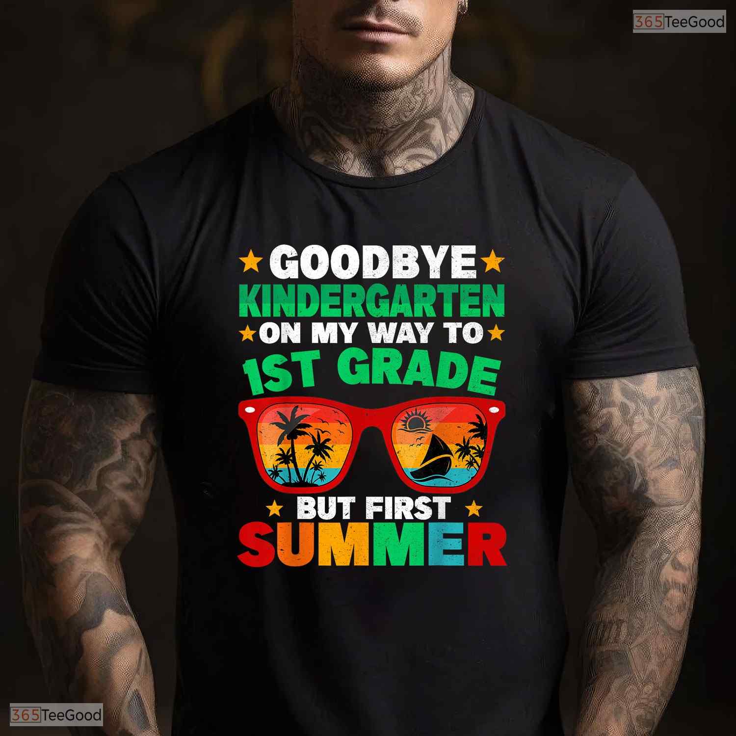 Hello Summer Goodbye Kindergarten First Summer Graduation Last Day Boys Shirt
