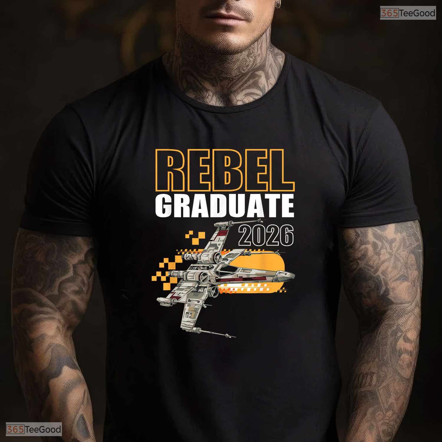 Cosmic Galaxy Space Fighter Rebel Graduate 2026 Science Fiction Party T-Shirt