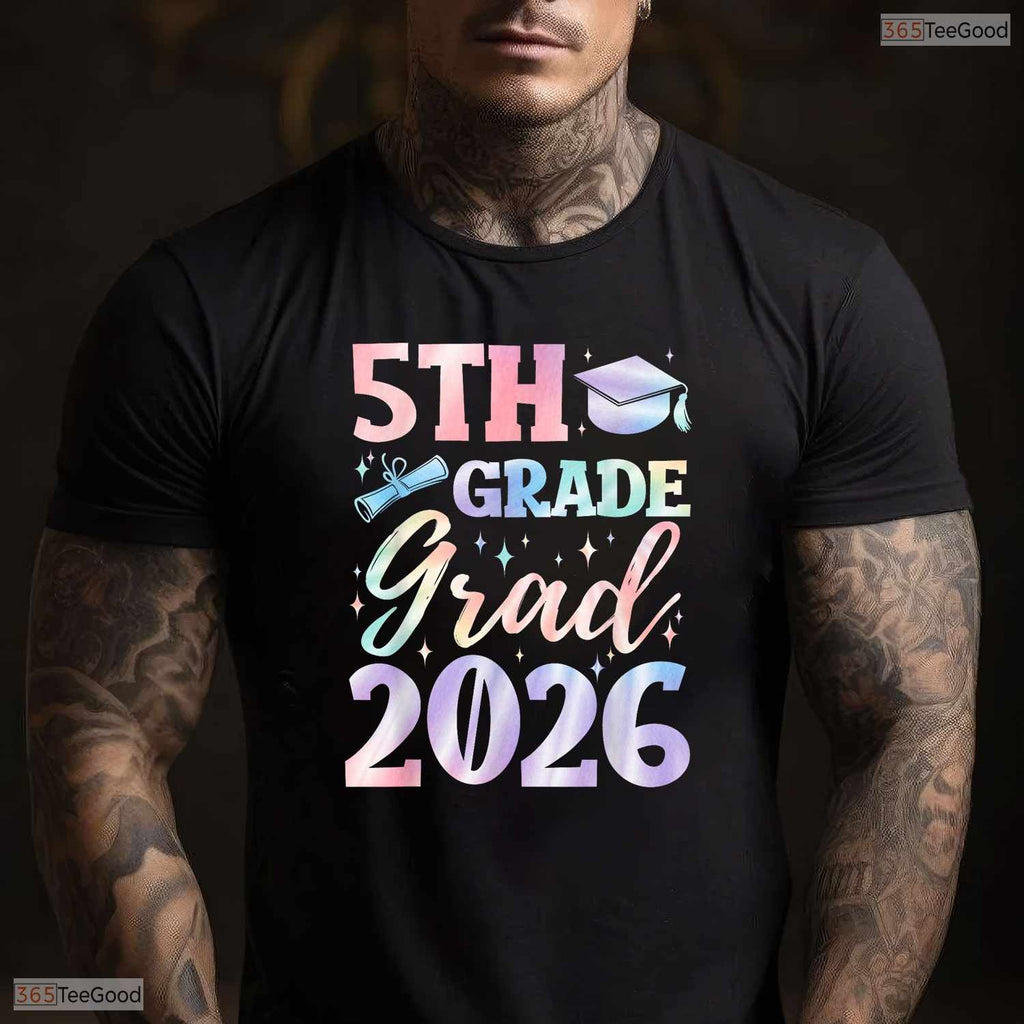 Official 5th Grade Graduation Class 2026 Elementary School Graduate Kids T-Shirt