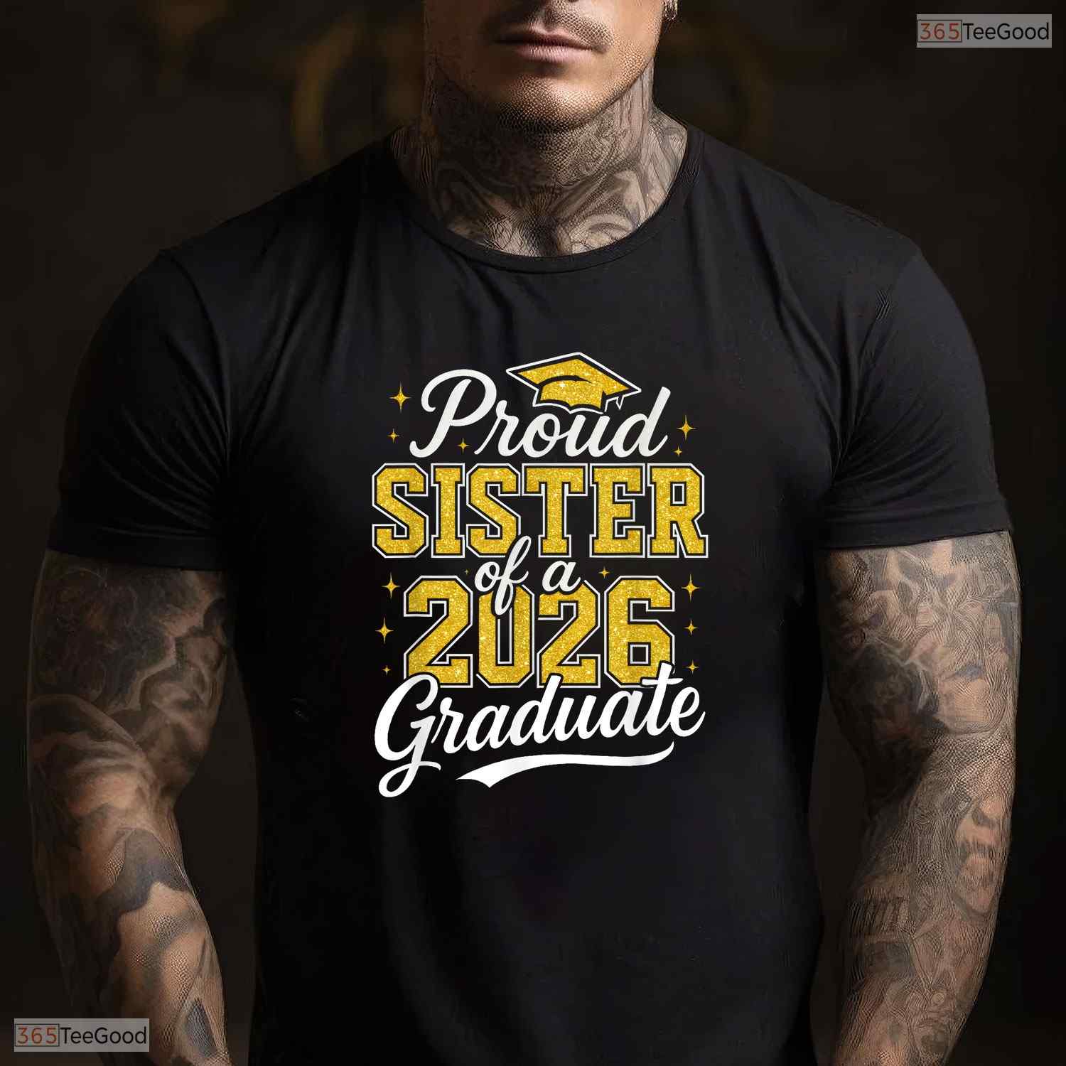 Proud Sister Of A 2026 Graduate Class of 2026 Family Graduation T-Shirt
