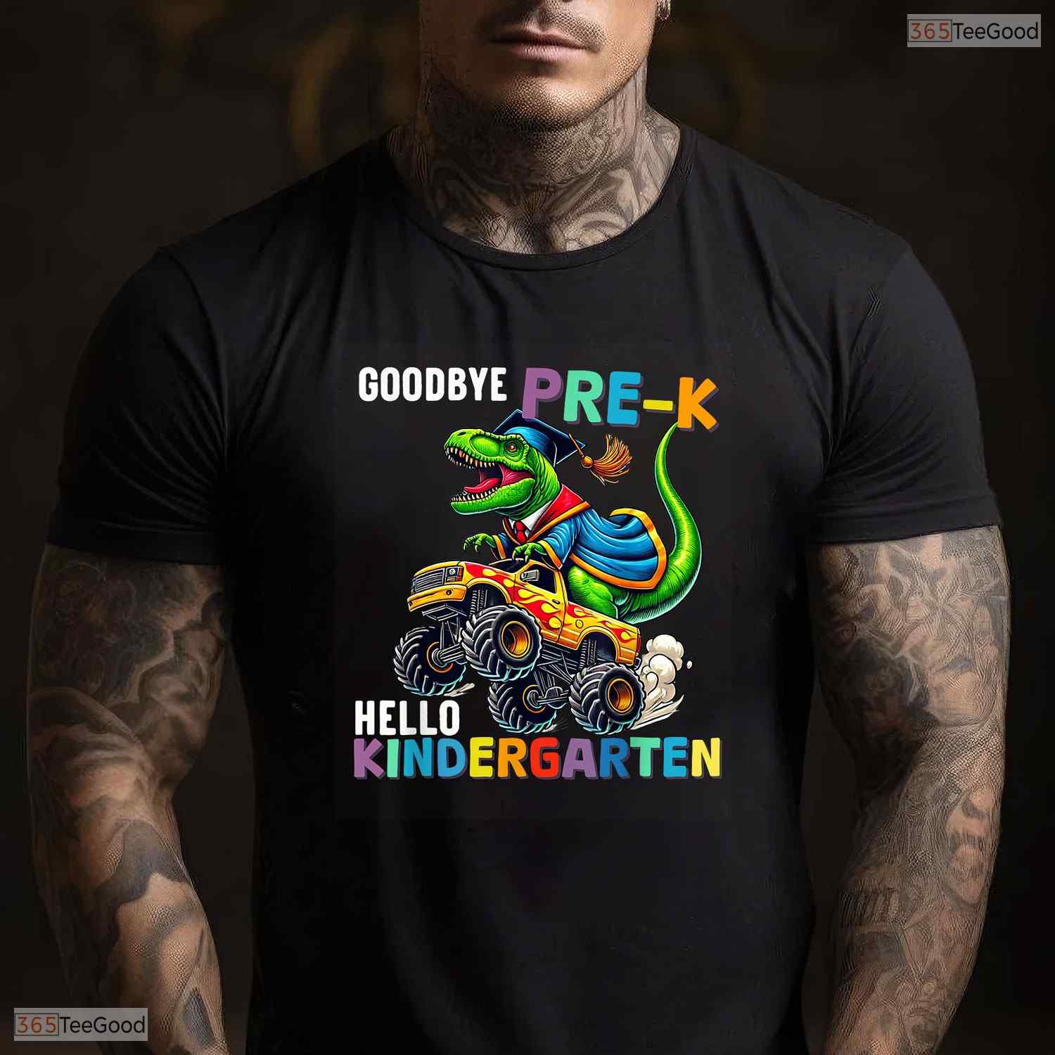 Cute Goodbye Pre-K Hello Kindergarten Dinosaur Graduation Boys Celebration T-Shirt