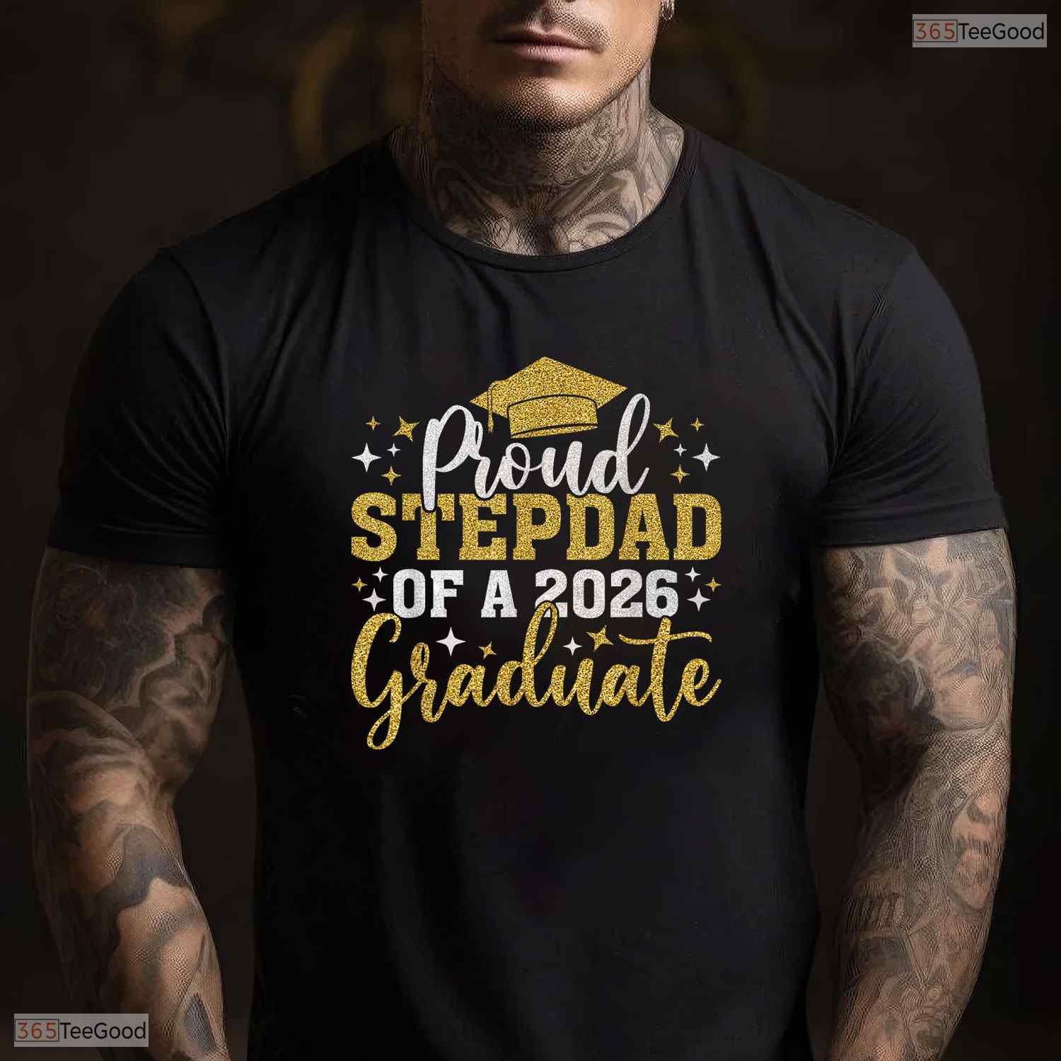 Loving Stepdad Senior 2026 Proud Of A Class Of 2026 Graduate Family Party T-Shirt