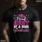 Awesome Super Proud Aunt Of 2026 Graduate Senior Graduation Family Party T-Shirt