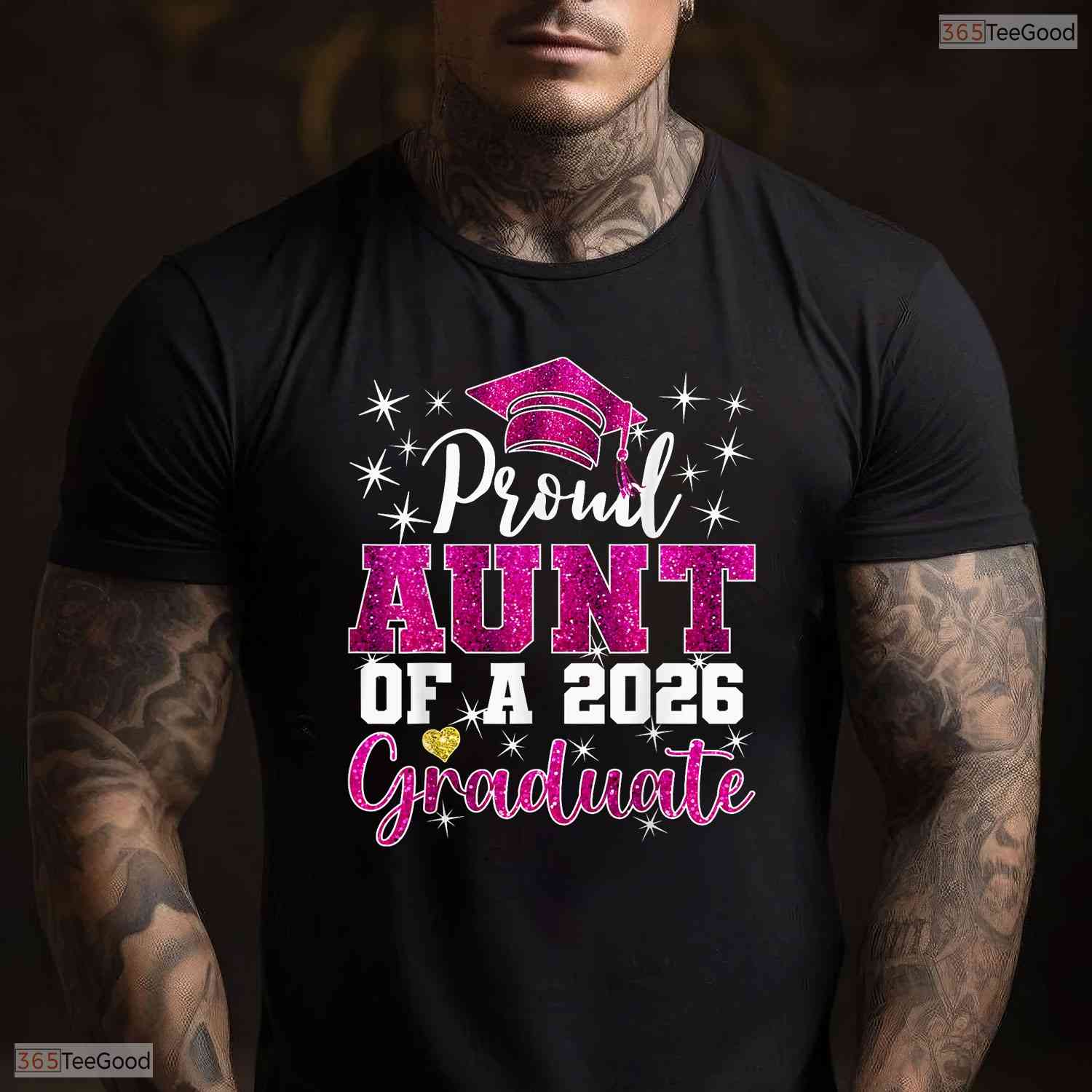 Awesome Super Proud Aunt Of 2026 Graduate Senior Graduation Family Party T-Shirt