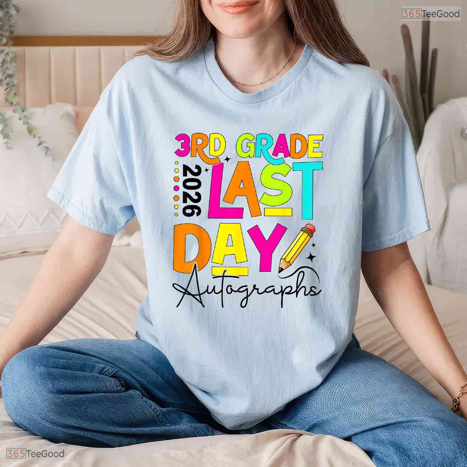 Interactive 2026 Last Day Of School Autograph 3rd Grade Graduation Kids T-Shirt