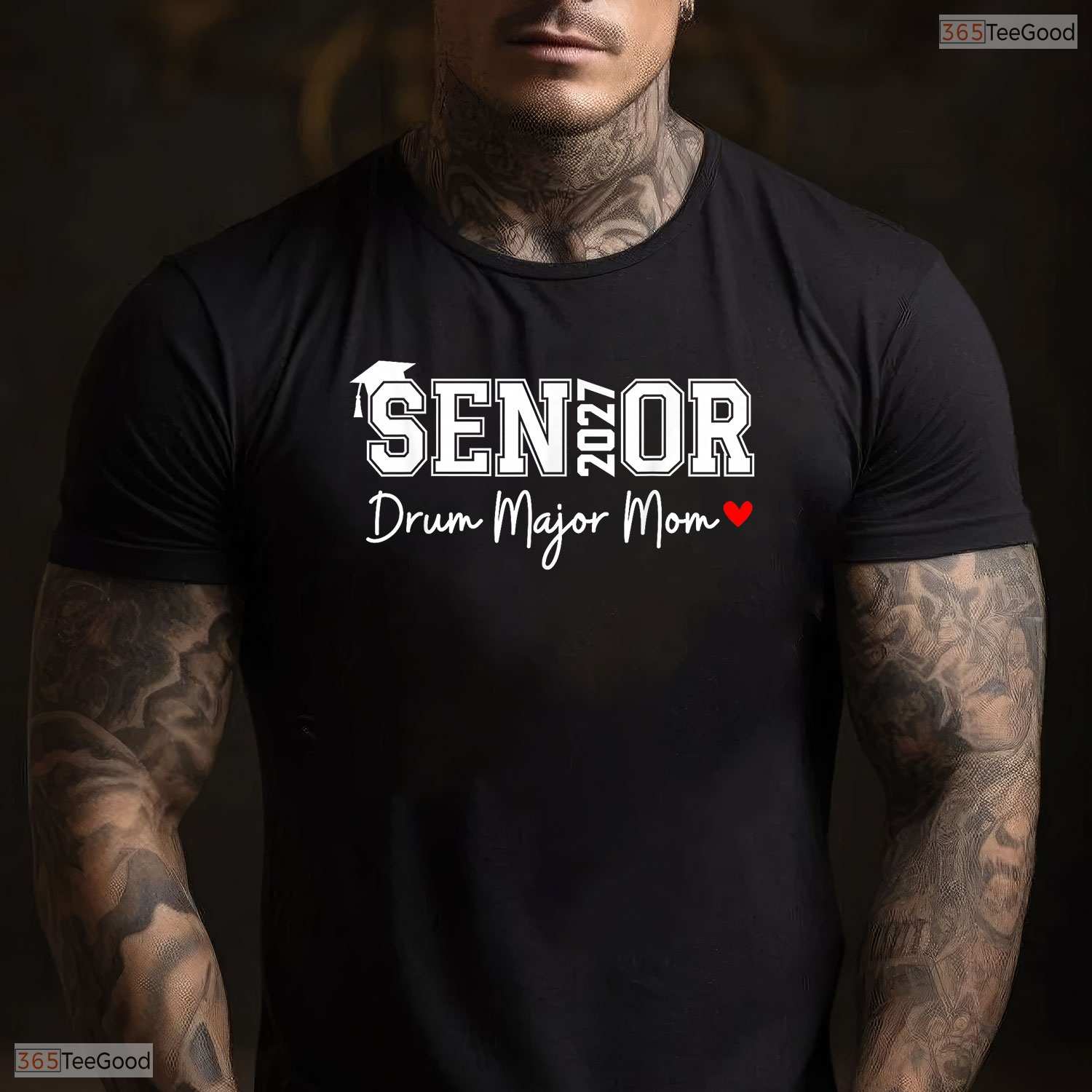 Proud Senior 2027 Drum Major Mom 2027 Marching Band Graduation Family T-Shirt