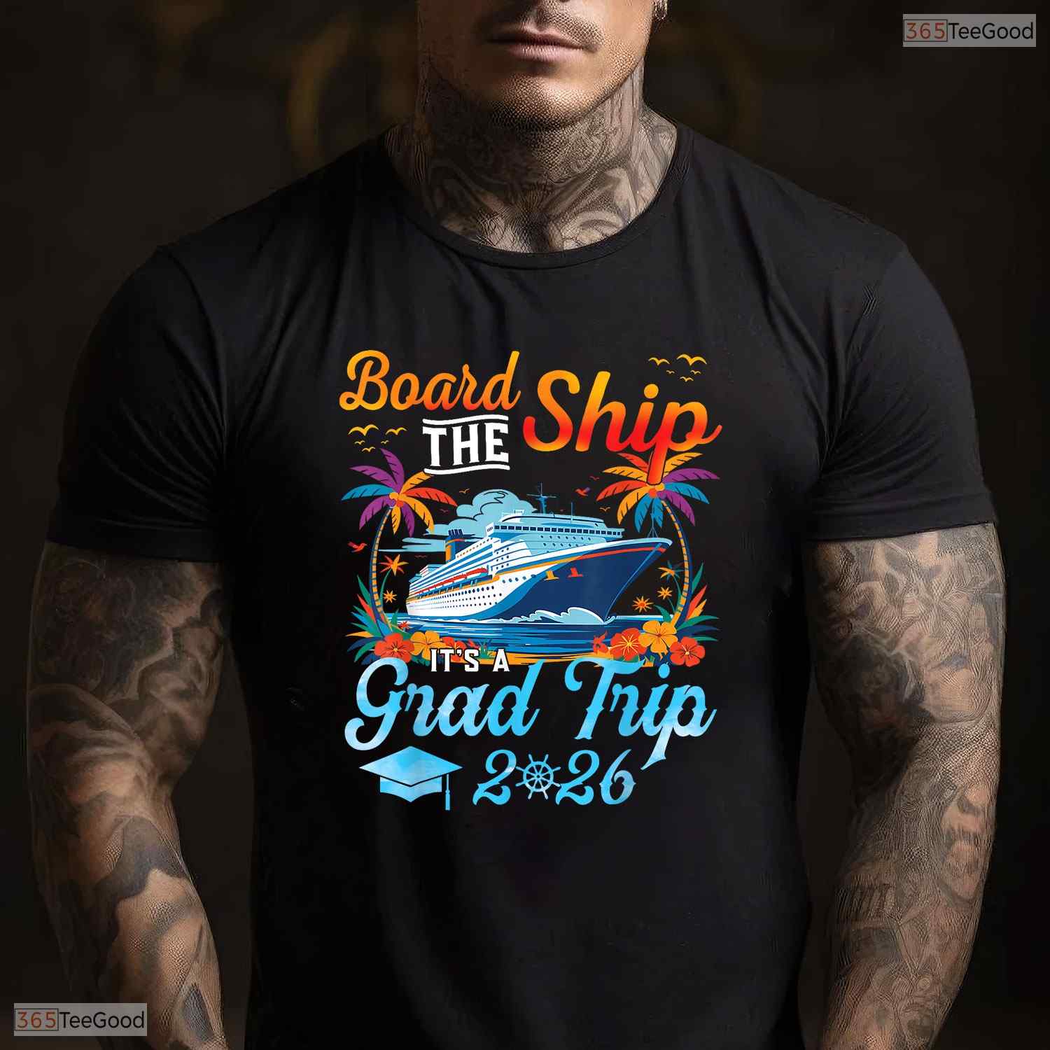 Fun Board The Ship It Is Graduation Trip 2026 Senior Cruise Party Ocean T-Shirt