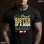 Supportive Proud Sister Of 2026 Senior Graduate Family Graduation 2026 T-Shirt