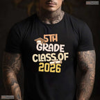 Amazing 5th Grade Graduation Class 2026 School Graduate Elementary Party Youth T-Shirt