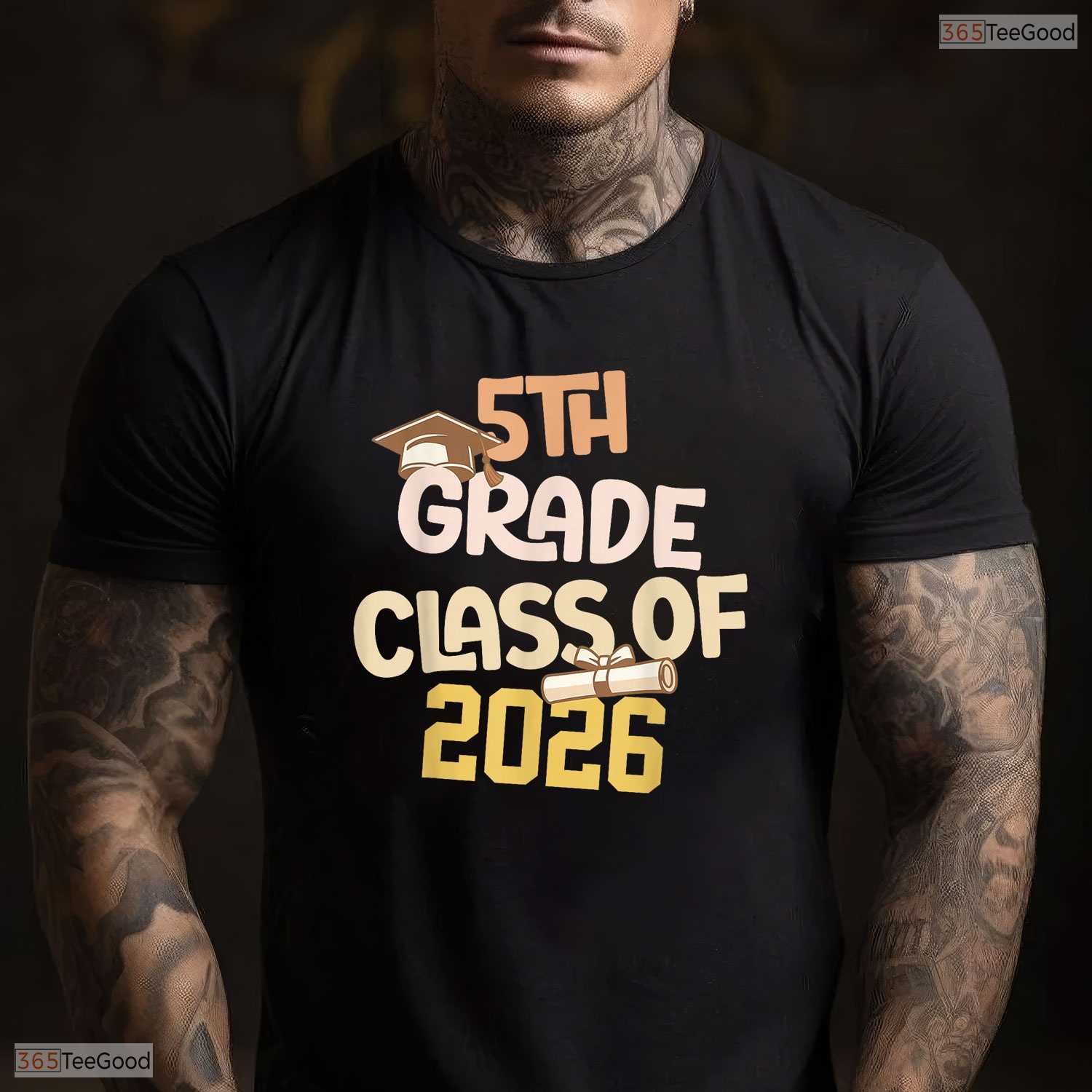 Amazing 5th Grade Graduation Class 2026 School Graduate Elementary Party Youth T-Shirt
