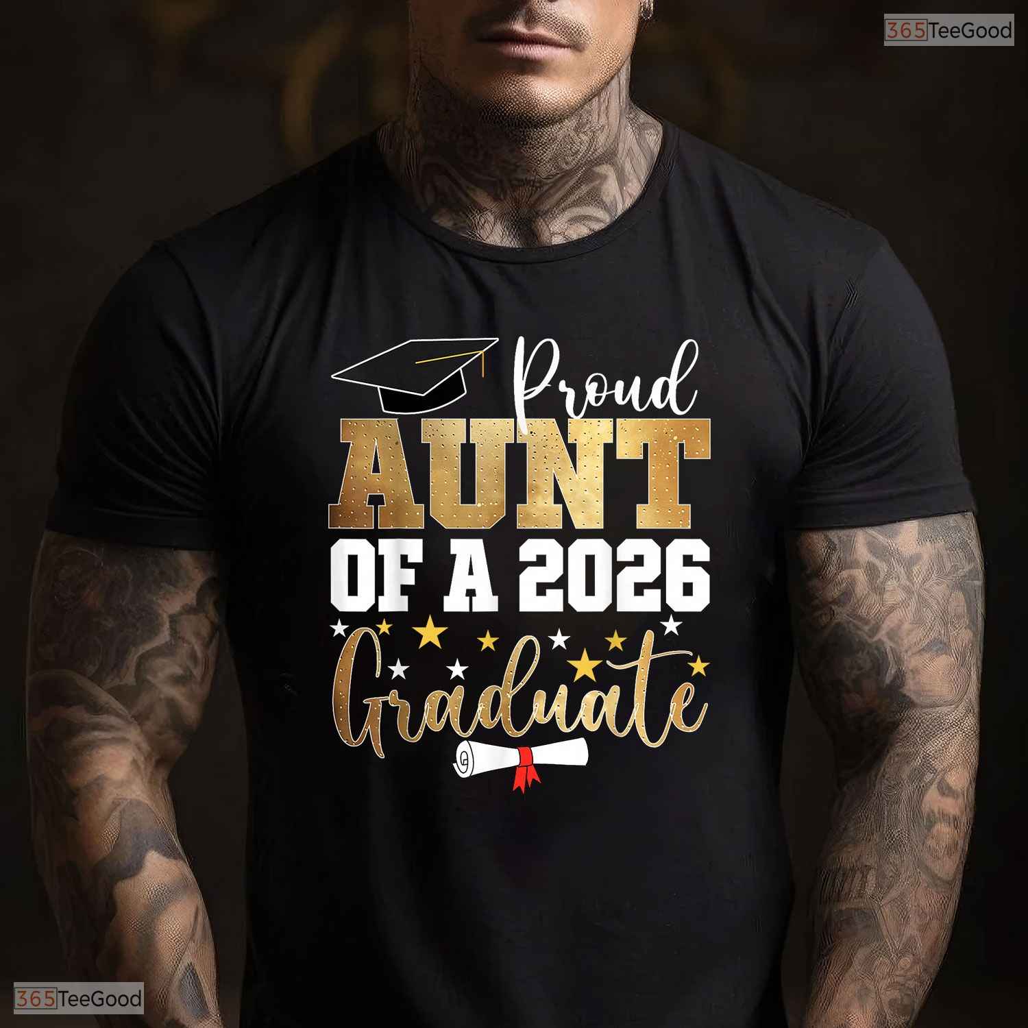 Best Proud Aunt Of A 2026 Graduate Family Matching Graduation Party T-Shirt