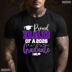 Proud Dad Of A Class Of 2026 Graduate High School Senior Matching Family T-Shirt