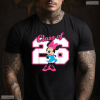Cute Mouse Bow Ears Class Of 2026 Graduate High School Senior Graduation T-Shirt