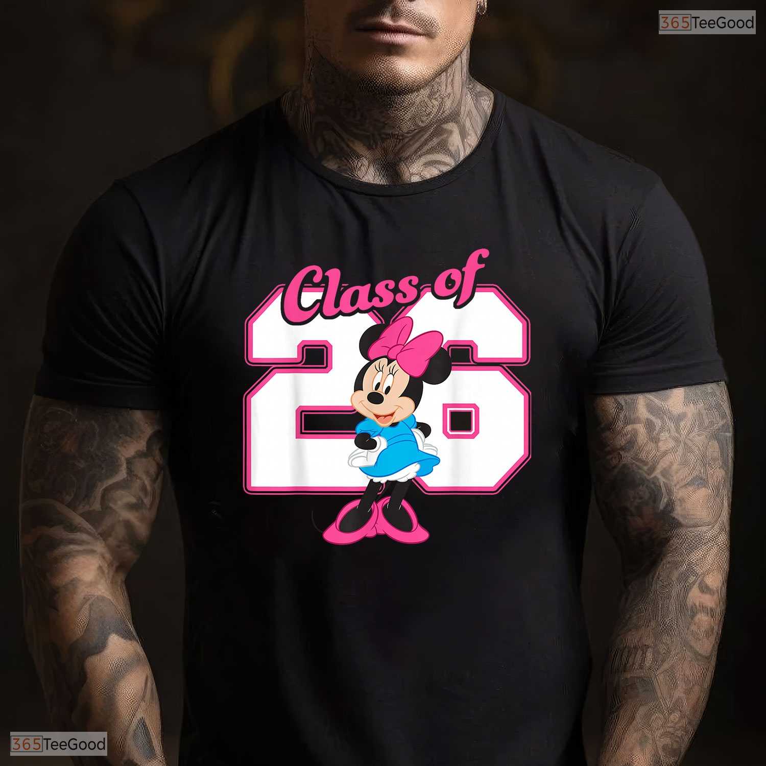 Cute Mouse Bow Ears Class Of 2026 Graduate High School Senior Graduation T-Shirt