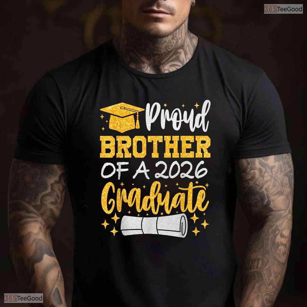 Awesome Proud Brother Of A 2026 Graduate Class of 2026 Celebration T-Shirt