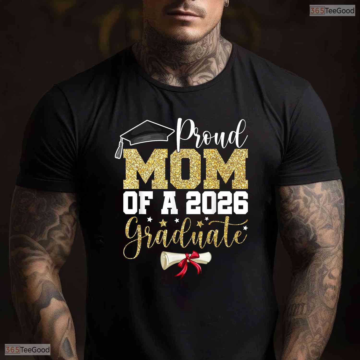 Proud Mom Of A 2026 Senior Graduate Matching Family Graduation Party T-Shirt