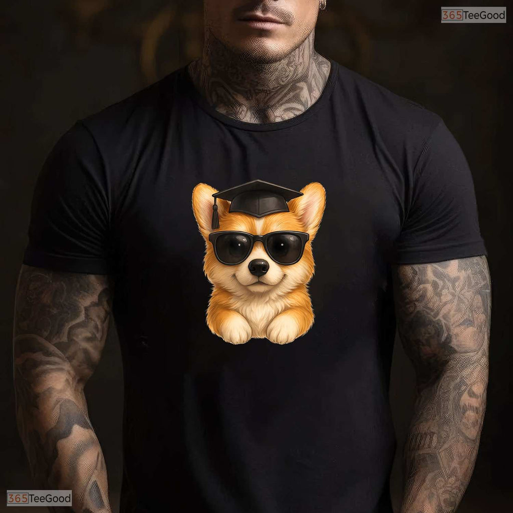 Kawaii Corgi Graduate Cute Dog Lover High School College Graduation T-Shirt