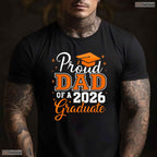 Proud Dad Of A 2026 Graduate High School College Family Matching Party Shirt