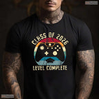 Awesome Class of 2026 Level Complete Video Gamer Senior Graduation T-Shirt