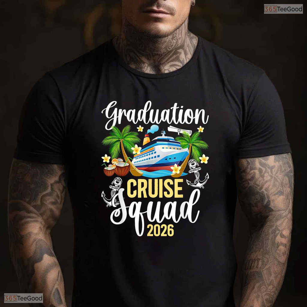 Graduation Cruise Squad 2026 Graduate Family Vacation Trip Celebration T-Shirt