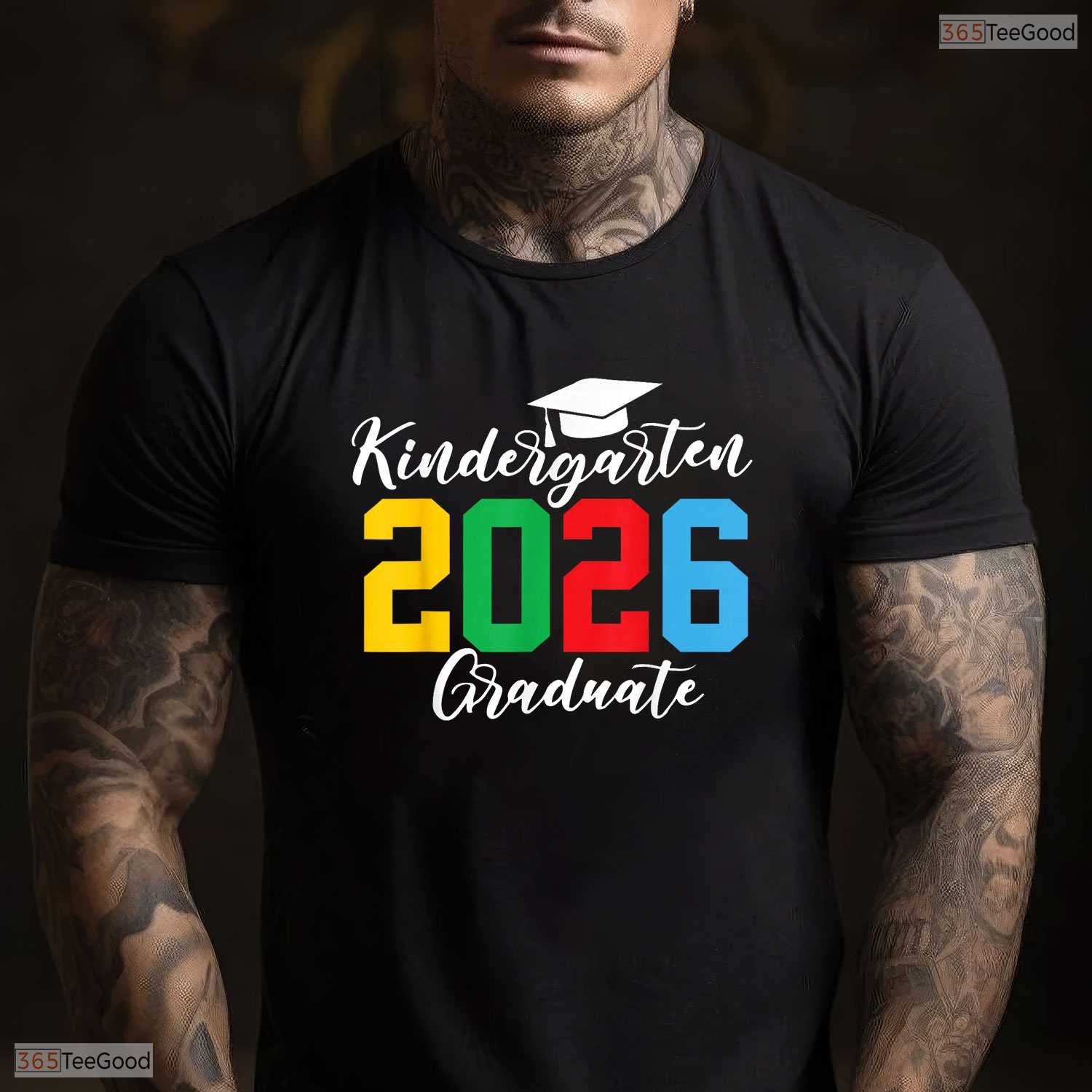 Kids Class Of 2026 Kindergarten Graduation Cute Moving Up Ceremony T-Shirt