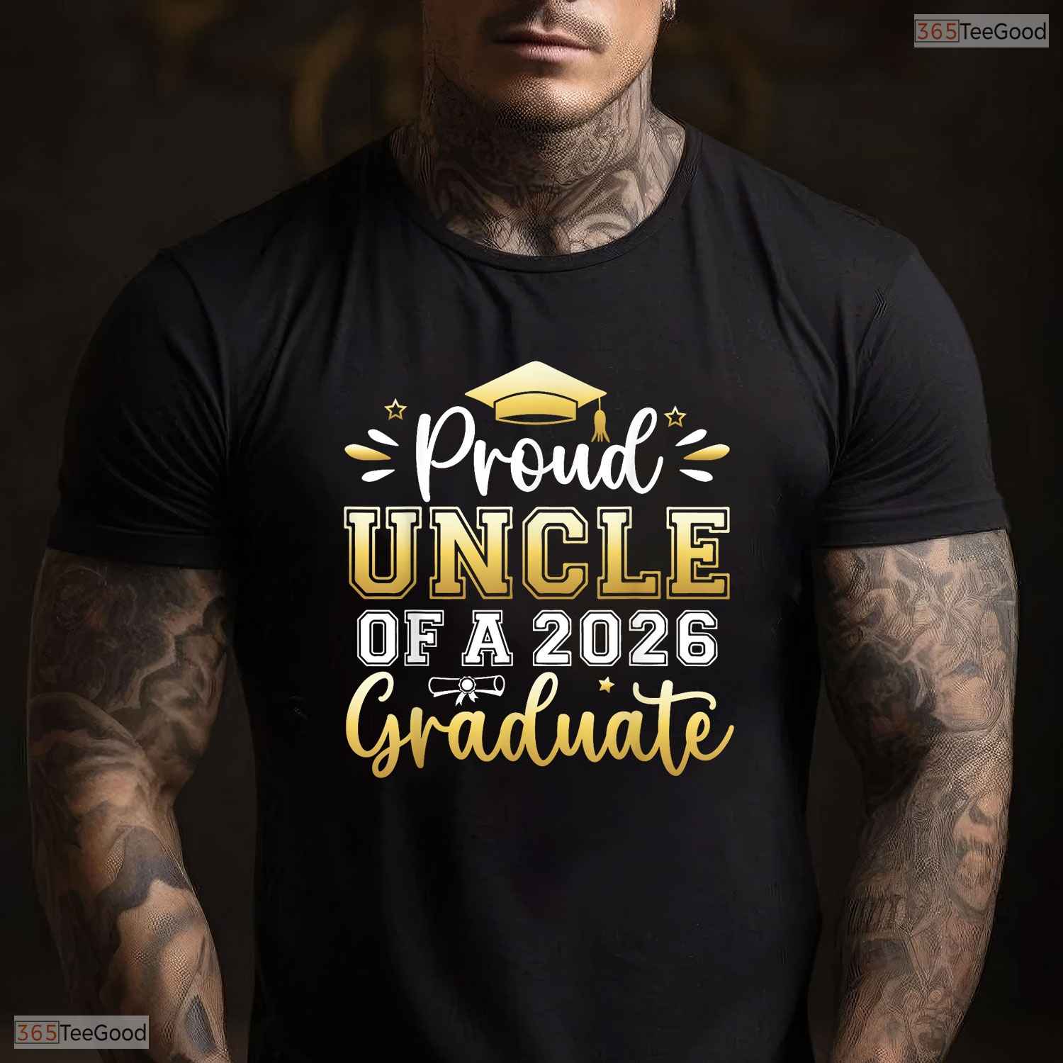 Proud Uncle Of A 2026 Graduate High School Senior Matching Family Party T-Shirt
