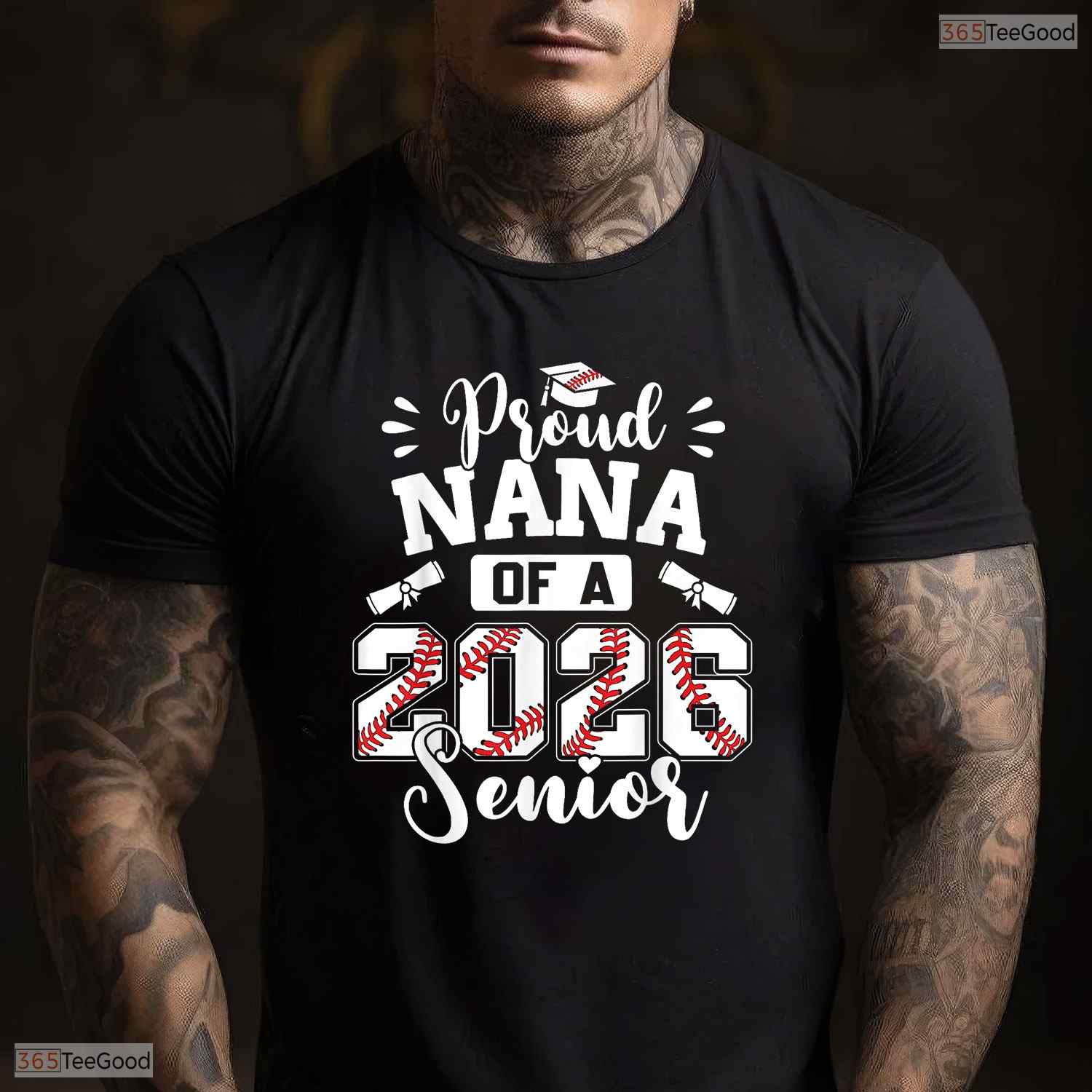 Proud Nana Of A 2026 Senior Baseball Player Graduate Sports Family T-Shirt