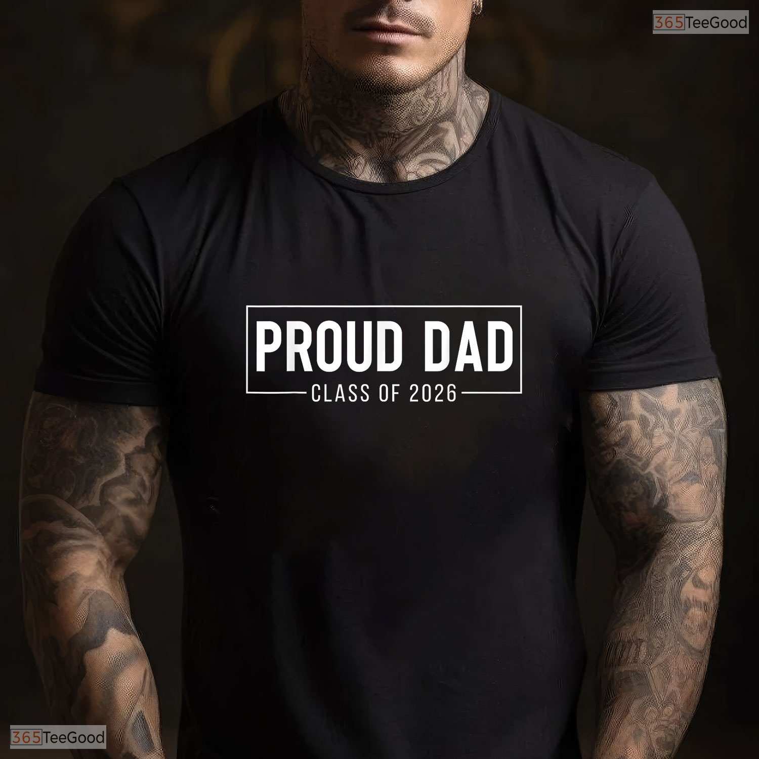 Proud Dad Of A 2026 Graduate Red Stamp Senior Father Family Graduation T-Shirt