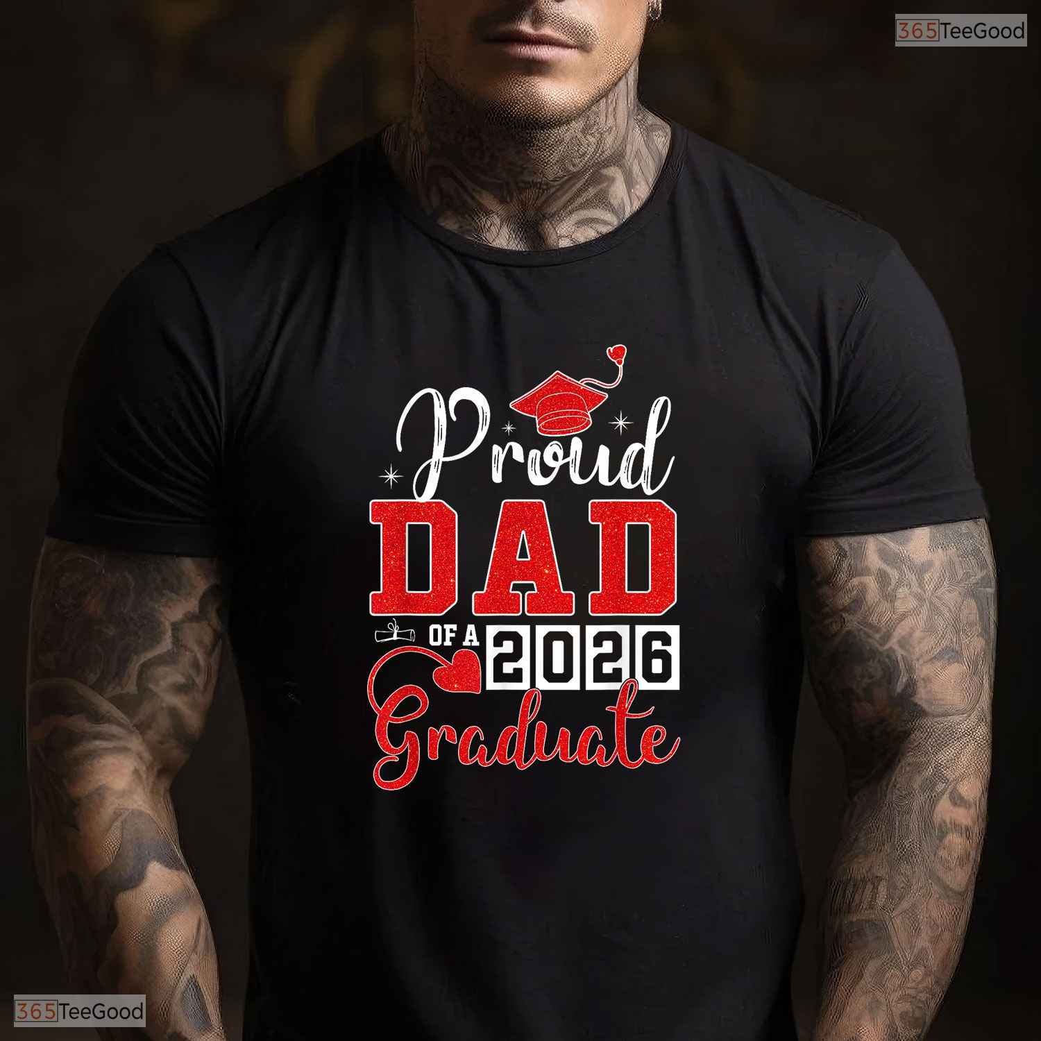 Proud Dad Of A 2026 Graduate Senior Class Ceremony Matching Family Party T-Shirt