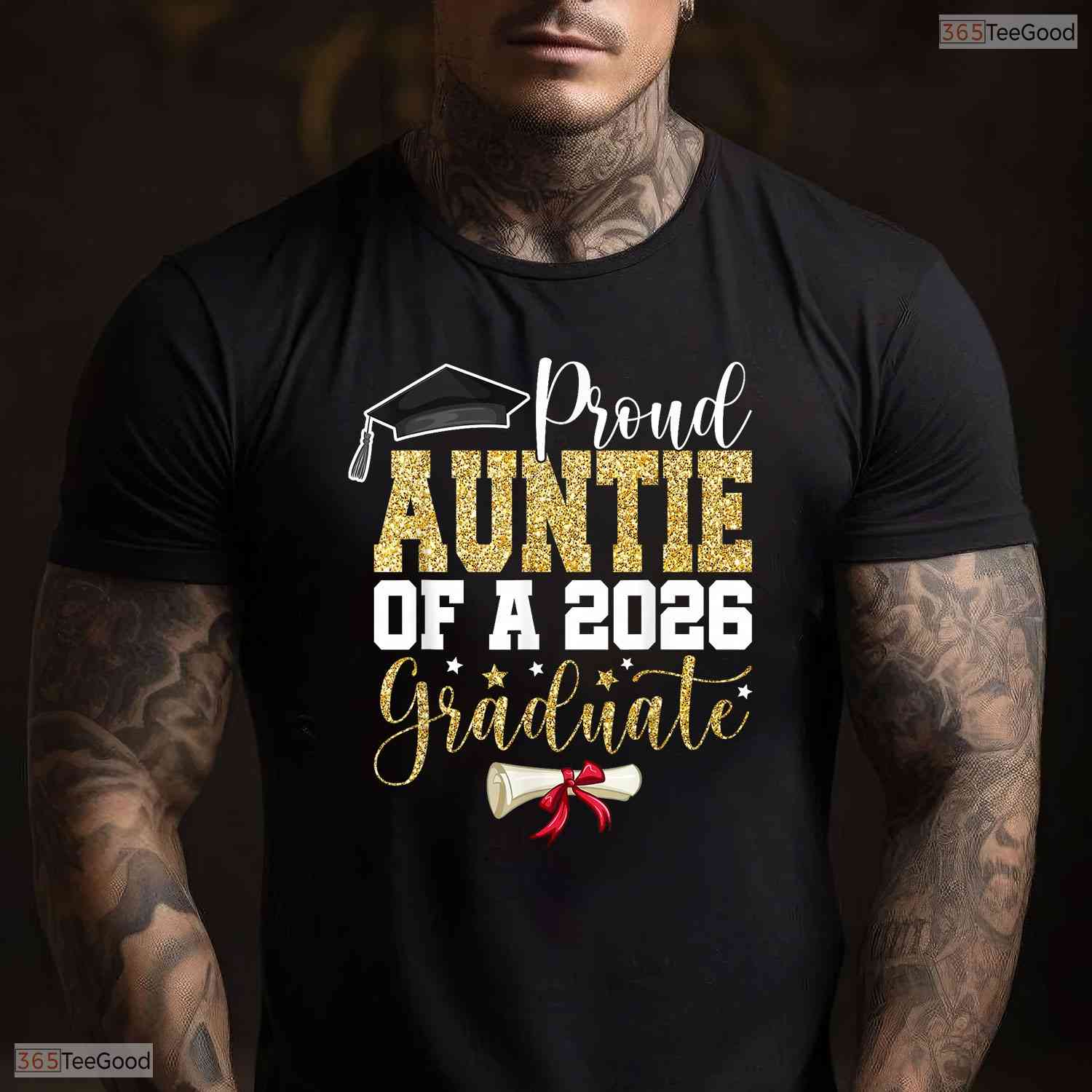 Special Proud Auntie Of 2026 Senior Graduate Family Graduation Event T-Shirt