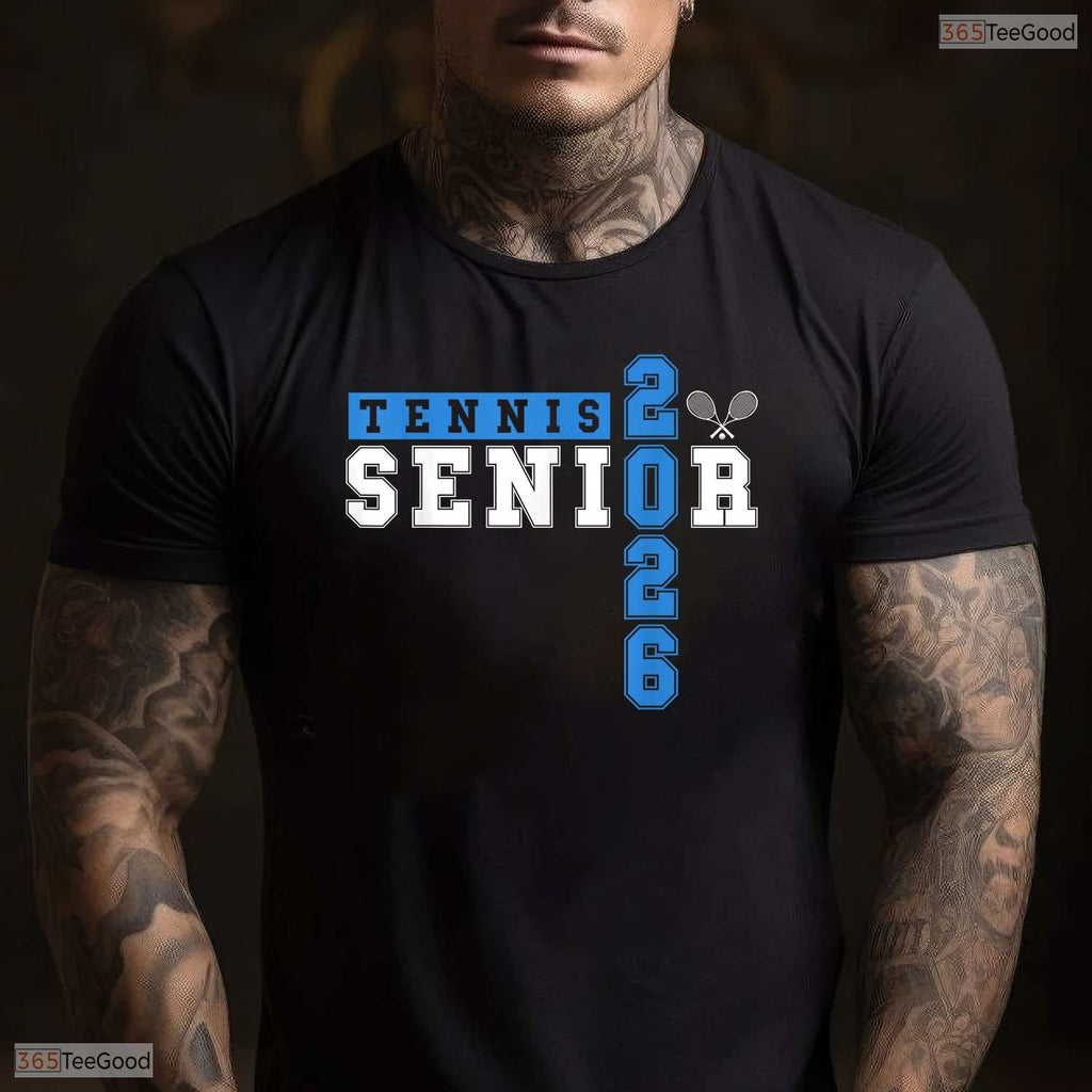 Tennis Senior Night 2026 Class Of 2026 Graduation Sports Team Athlete T-Shirt