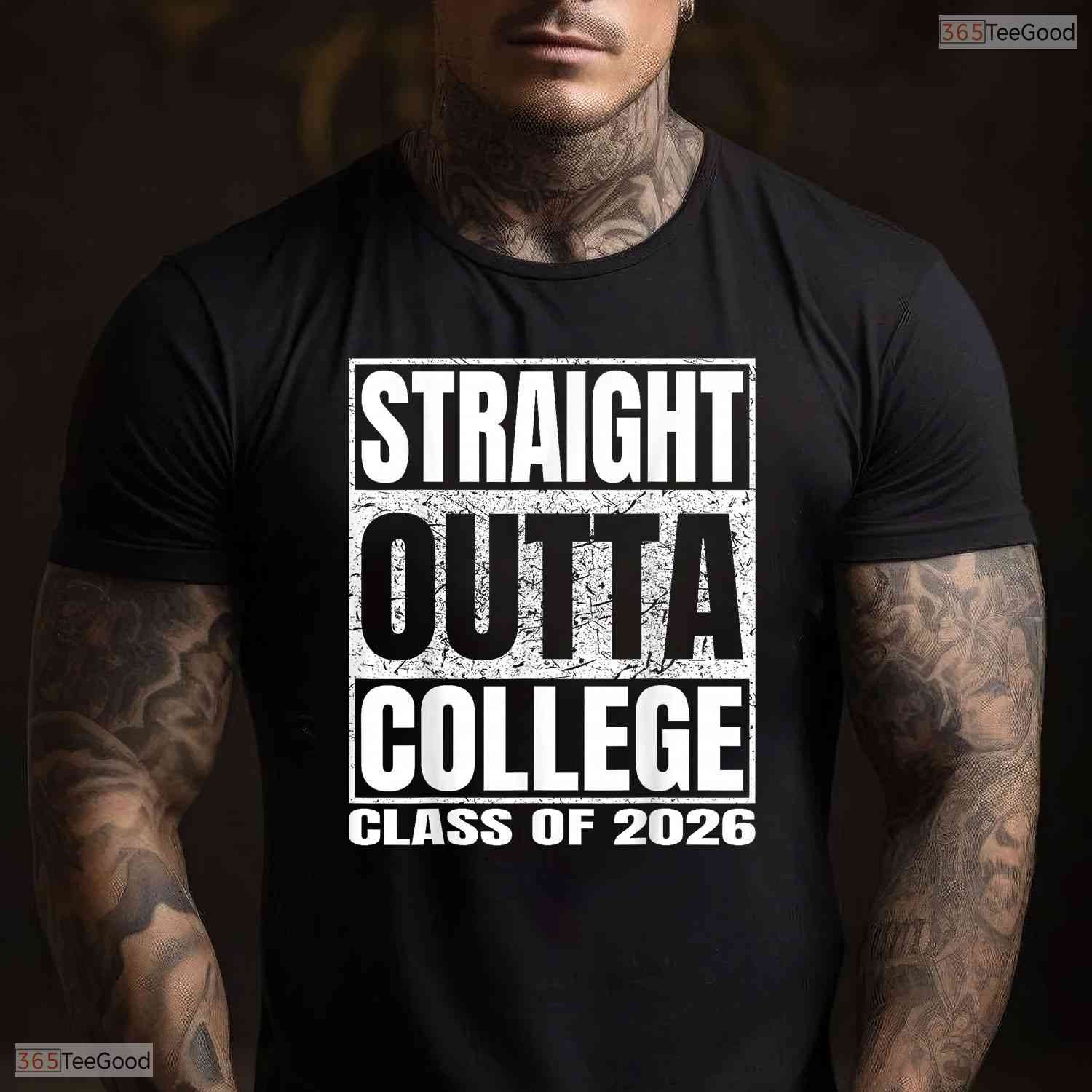 Retro Straight Outta College Funny Graduation Class 2026 University T-Shirt