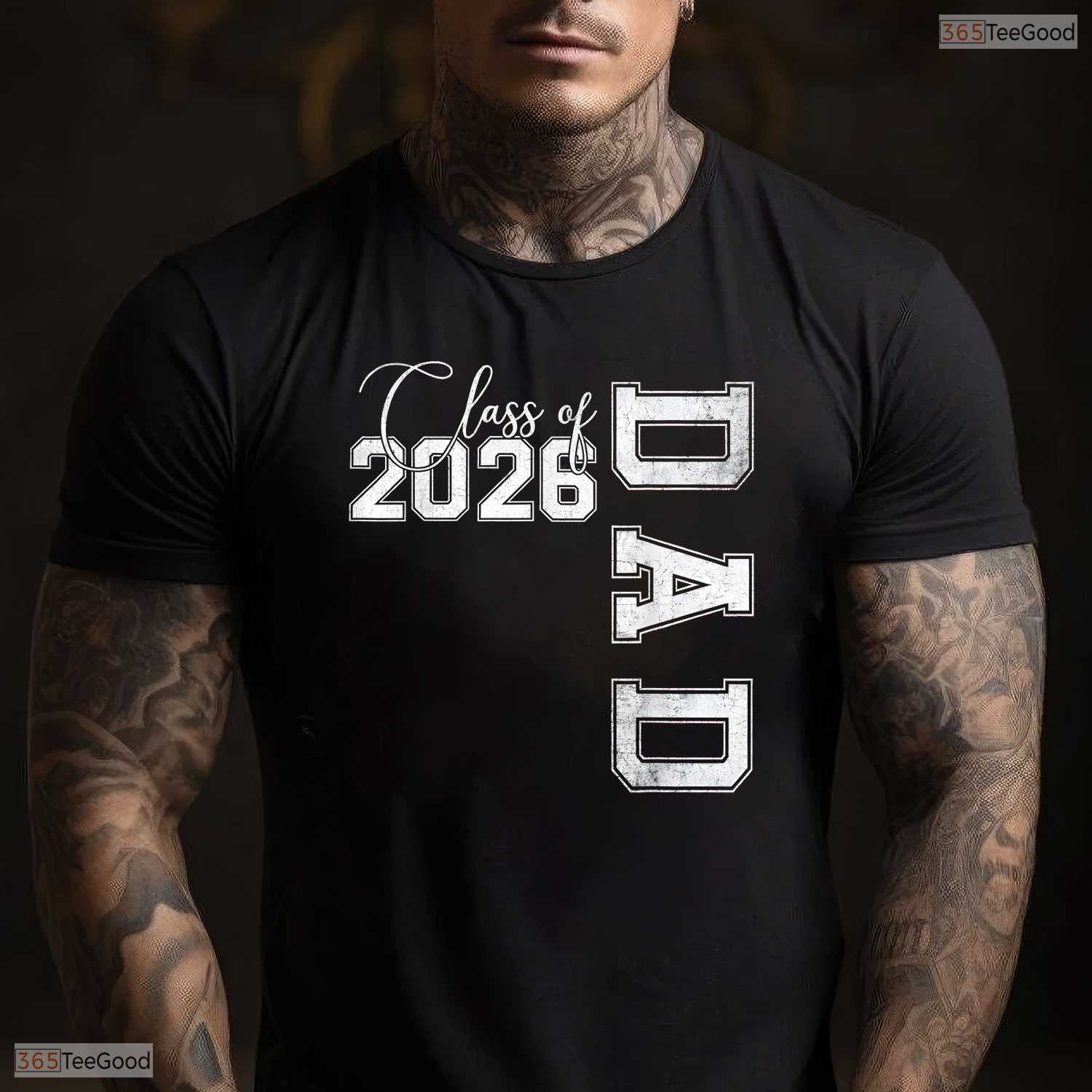 Senior Dad 2026 Proud Father Of A Class Of 2026 Graduate Celebration T-Shirt