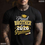Proud Brother Of A Class Of 2026 Graduate High School Senior Ceremony T-Shirt