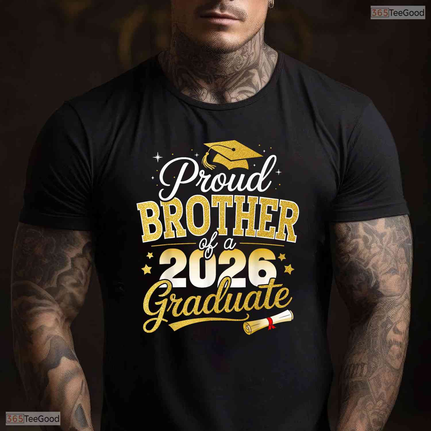 Proud Brother Of A Class Of 2026 Graduate High School Senior Ceremony T-Shirt