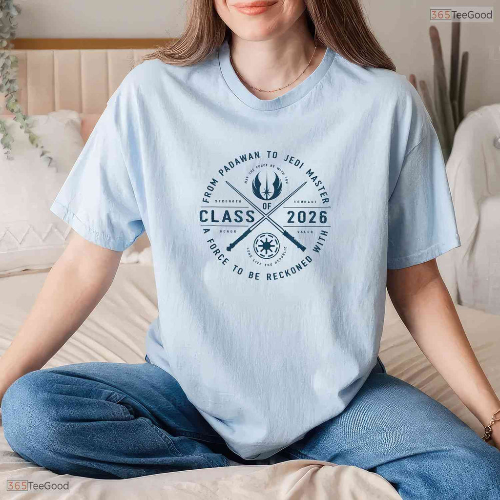 Space Galaxy Graduation Knight Academy Class of 2026 New Grad Party T-Shirt