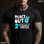 Peace Out 2nd Grade Graduation Funny Last Day Of School 2026 Kids Party Shirt