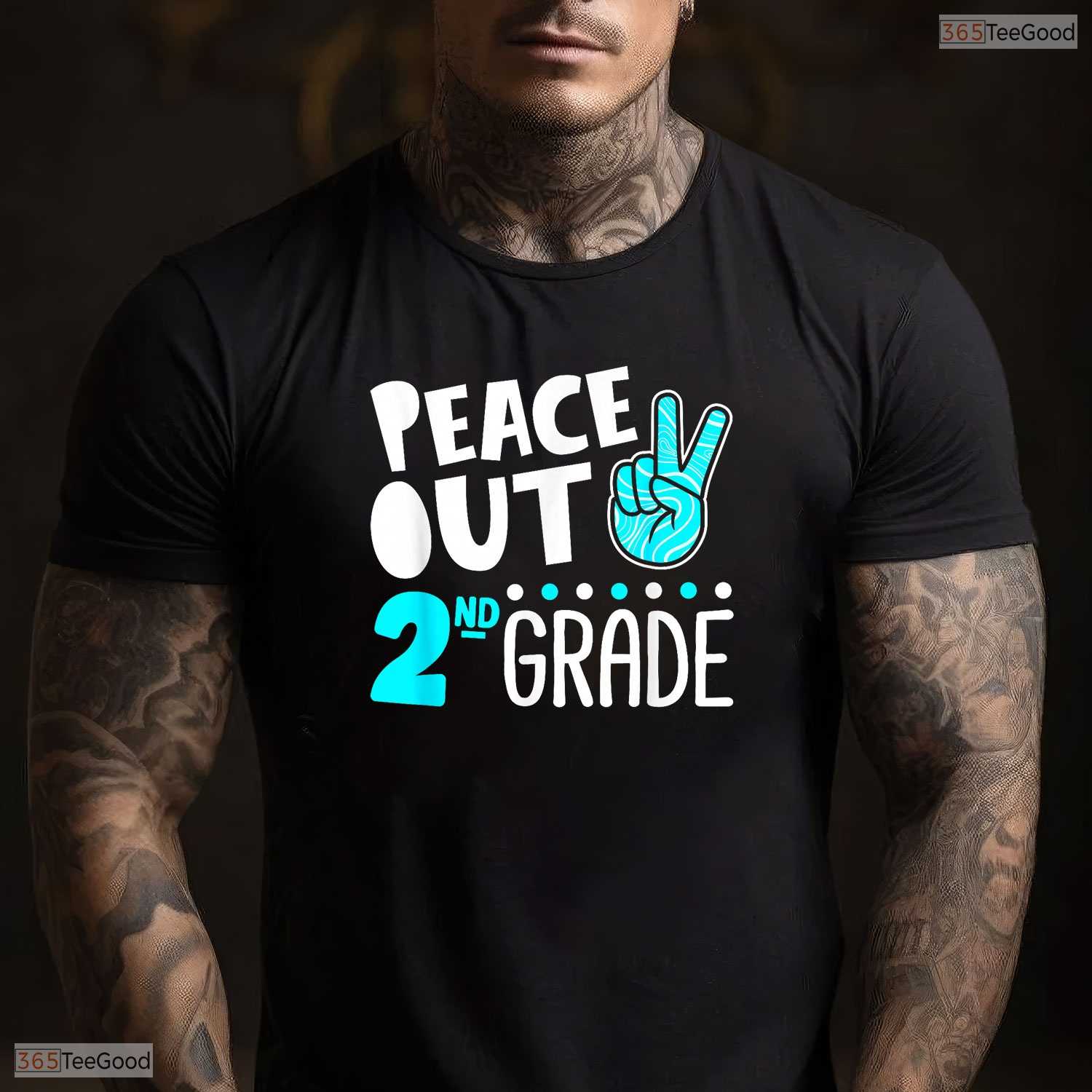 Peace Out 2nd Grade Graduation Funny Last Day Of School 2026 Kids Party Shirt