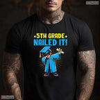 Funny Dabbing Boy 5th Grade Nailed It Elementary School Youth Graduation Shirt