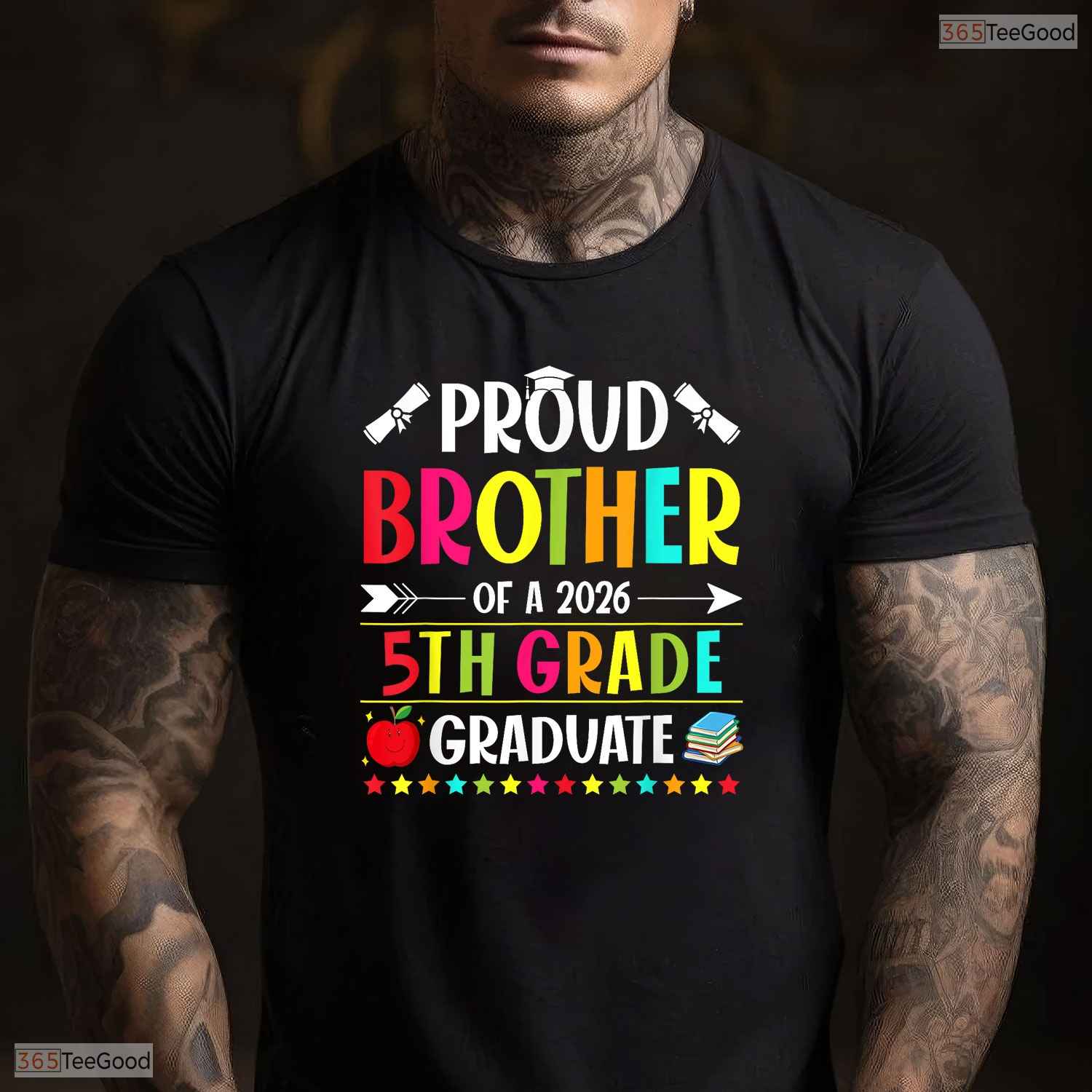 Proud Brother Of A Class Of 2026 5th Grade Graduate Elementary Ceremony Shirt