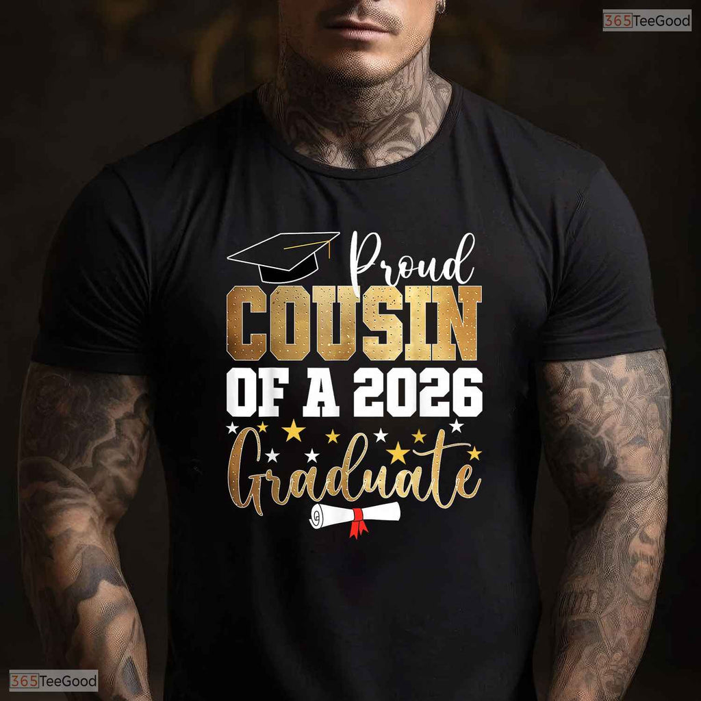 Proud Cousin Of A 2026 Graduate High School Senior Celebration Party Shirt